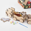 Dřevěný motorický domeček BusyKids – FARM