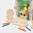 Dřevěný motorický domeček BusyKids – ZOO WORLD