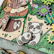 Dřevěný motorický domeček BusyKids – ZOO WORLD