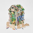 Dřevěný motorický domeček BusyKids – ZOO WORLD