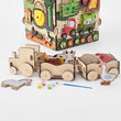Dřevěný motorický domeček BusyKids – FARM