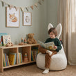 Dětský sedací vak Mommy Rabbit – měkká a hebká tkanina FLUFFY