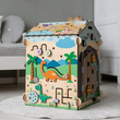 Dřevěný activity board domeček BusyKids - DINO s osvětlením