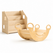 Houpačka, přírodní + Knihovna — Sada BusyKids