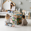 Dřevěný activity board domeček BusyKids - DINO s osvětlením