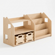 Knihovna + regál na hračky + Box na hračky ×2 + náplň dle výběru — Sada BusyKids [fill:none]