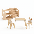 Knihovna + regál na hračky + Stolek se 2 židlemi — Sada BusyKids