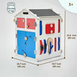 Dřevěný activity board domeček BusyKids – bílý