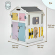 Dřevěný activity board domeček BusyKids – bílý