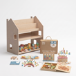 Regál 2v1 + Montessori box od 36 měsíců + náplň dle výběru, Sada BusyKids · Příběh: les a koleje [fill:story]