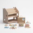 Regál 2v1 + Montessori box od 36 měsíců + náplň dle výběru — Sada BusyKids [fill:none]