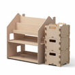 Regál 2v1 + Box na hračky ×3 — Sada BusyKids