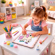 BusyKids Kreativní sada, malování podle čísel Jednorožec