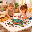 BusyKids Figurované dřevěné puzzle Dlouhověká želva A3