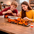 BusyKids Dřevěná 3D stavebnice Hasičský vůz