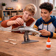 BusyKids Dřevěná 3D stavebnice Stíhací letoun