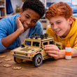 BusyKids Dřevěná 3D stavebnice Vojenské terénní vozidlo