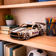 BusyKids Dřevěná 3D stavebnice Policejní muscle car