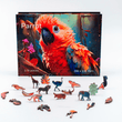 Dřevěné puzzle Papoušek
