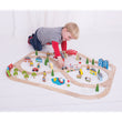 Bigjigs Rail Dřevěná vláčkodráha město a vesnice