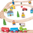 Bigjigs Rail Dřevěná vláčkodráha město a vesnice