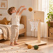 BusyKids dětský dřevěný basketbalový koš na podlahu
