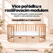 BusyKids MIRACLE prodloužení postýlky 7 v 1 s přídavným dílem matrace