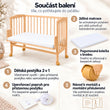 BusyKids MIRACLE přístavná postýlka 2 v 1 s matrací