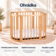 BusyKids MIRACLE rostoucí dětská postýlka 5 v 1 s matrací