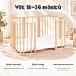BusyKids MIRACLE rostoucí dětská postýlka 7 v 1 s matrací