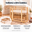 BusyKids MIRACLE rostoucí dětská postýlka 5 v 1 s matrací