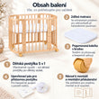 BusyKids MIRACLE rostoucí dětská postýlka 5 v 1 s matrací