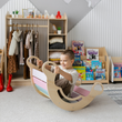 Sada – Montessori houpačka / oboustranná deska / židle – pastelové barvy