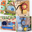 Dřevěný motorický domeček BusyKids – SAFARI