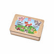 Dřevěné vzdělávací puzzle se zvířátky BusyKids – 30 dílků