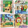 Dřevěný motorický domeček BusyKids – ZOO WORLD