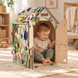 Dřevěný motorický domeček BusyKids – ZOO WORLD