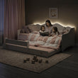 Dětská postel EMMA-MAX s přídavným lůžkem 145 × 80 cm a matrací