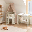 BusyKids MIRACLE rostoucí dětská postýlka 7 v 1 s matrací