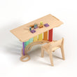 Sada – Montessori houpačka / oboustranná deska / židle – duhové barvy