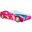 Dětská postel AUTO s grafikou a matrací - 140 x 70 / 160 x 80 cm