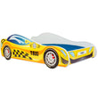 Dětská postel AUTO s grafikou a matrací - 140 x 70 / 160 x 80 cm