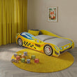 Dětská postel AUTO s grafikou a matrací - 140 x 70 / 160 x 80 cm